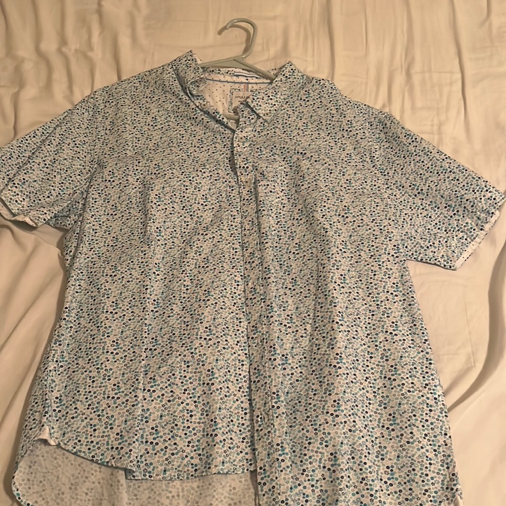 Mens button down short sleeve shirt